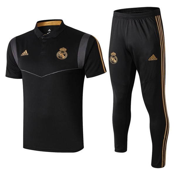 Polo Conjunto Completo Real Madrid 2019-20 Negro Gris